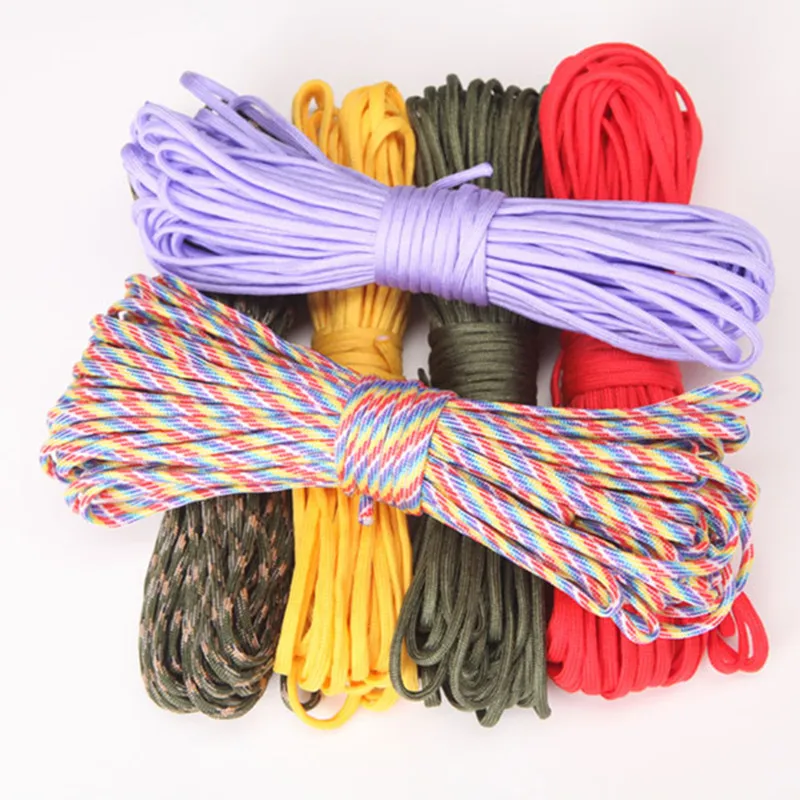 50Meters 4 mm Paracord 550 Camping Parachute Cord Lanyard Rope Mil Spec Type III 7Strand Climbing Camping survival equipment