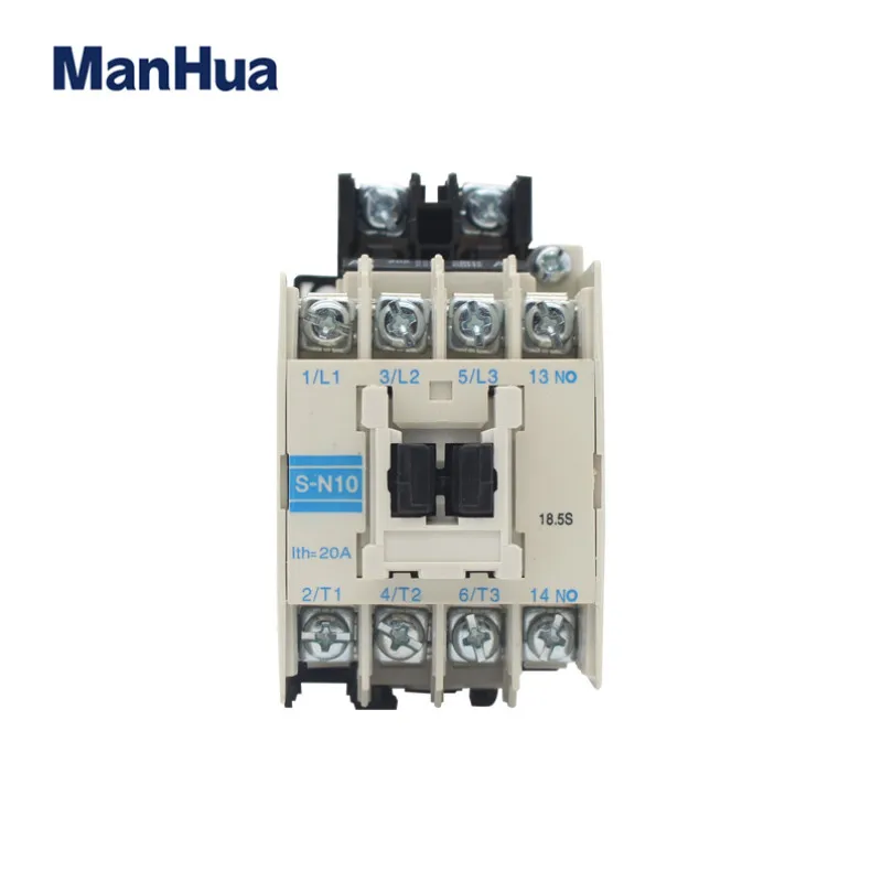 ManHua 220V-660V 10A Electric Magnetic AC Contactor S-N10 for Mitsubishi AC Contactor Type Three Phase