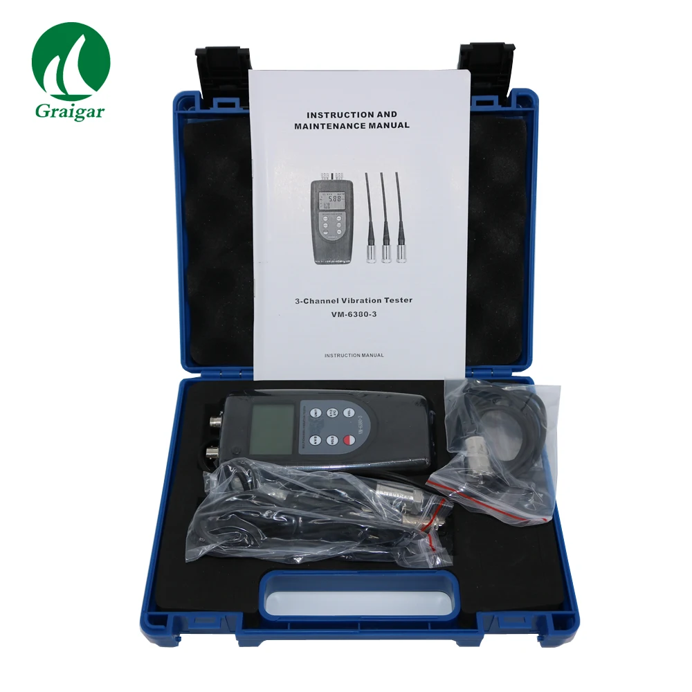 New VM-6380-3 Three Channel Vibration Meter