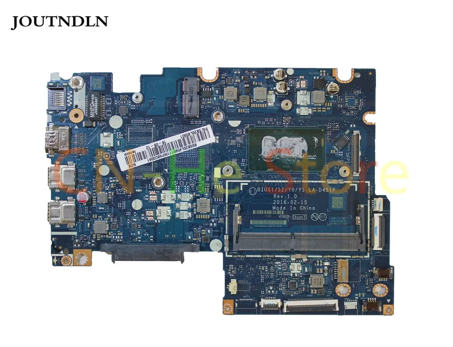 FOR Lenovo Flex 4-1570 Yoga 510-15ISK Laptop Motherboard 5B20L45901 DDR4 LA-D451P BIUS1 S2 Y0 Y1 W/ i3-6100U CPU