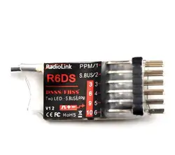 Originale RadioLink R6DS 2.4G 6CH DSSS e FHSS Ricevitore RC per RadioLink AT9 AT9S AT10 Trasmettitore Supporto SBUS PPM PWM