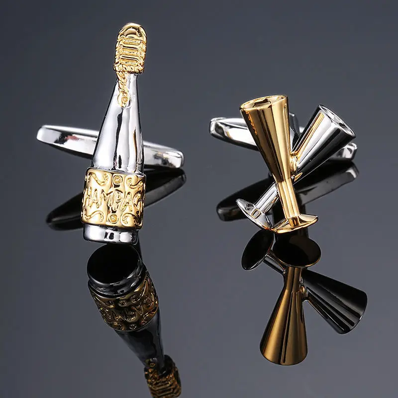 Factory direct sales wholesale French shirt cuff Cufflink button  men fashion brand double leather