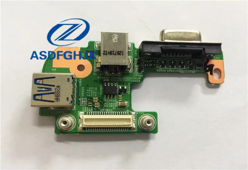 

Original DC POWER JACK PORT VGA USB 3.0 JACK BOARD FOR DELL INSPIRON M5110 48.4IE06.021 10698-2 MPH7J 100% Test ok