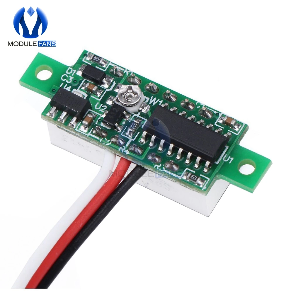 0.28 Inch LED DC 0-100V Red Voltmeter Digital Display Voltage VOLT METER 12V 24V Diy Kit Electronic PCB Board Module