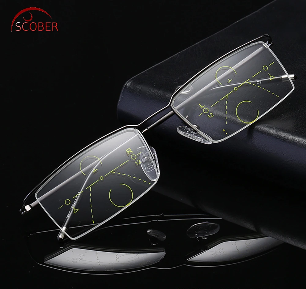 

SCOBER = Titanium alloy Business Intelligence Progressive Multifocal Commercial Reading Glasses Bifocal +1 +1.5 TO +4