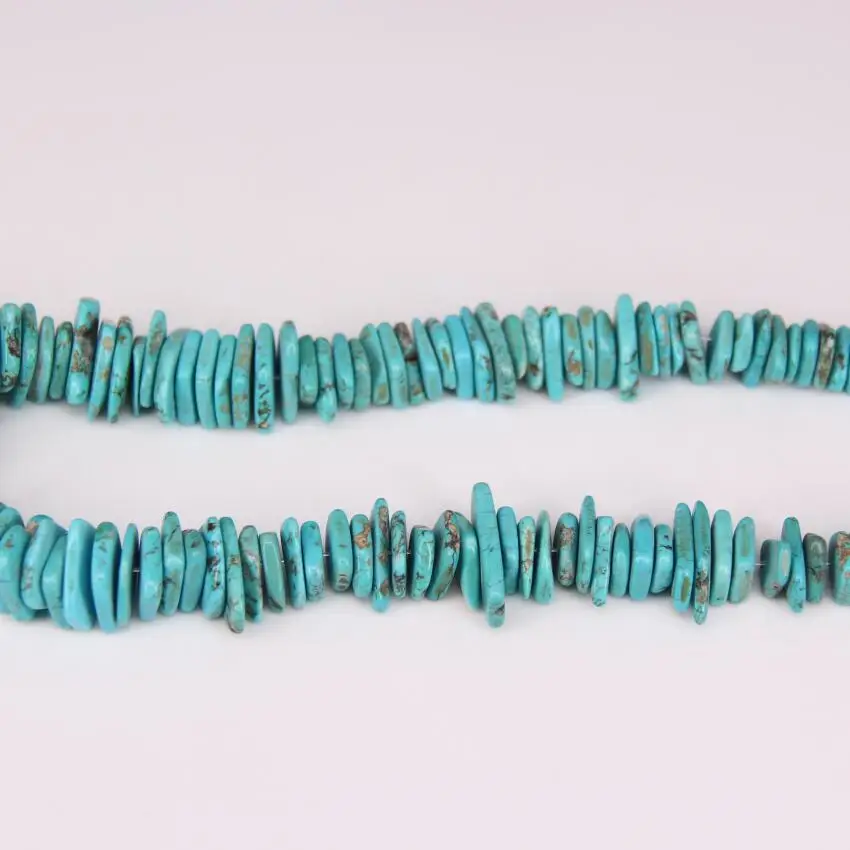 Approx 130pcs/strand,Freeform Spacer Heishi Light Blue Magnesite Beads Charm,Natural Howlite Slab Disc Beads