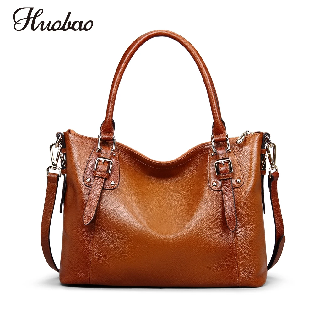 2023 Women Genuine Leather Handbags 100% Cow Leather Vintage Shoulder Bags Luxury Designer Women Crossbody Messenger Bags Tote