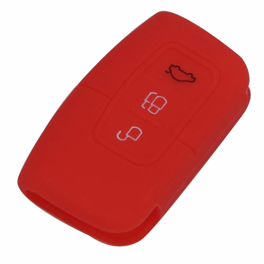 jingyuqin New Arrival 3 Buttons Remote Silicone Car Fob Smart Key Case Cover For Ford