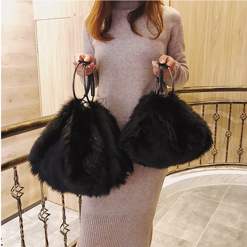 CrossBody Bag Autumn Winter Warm Handbags For Women Brand Female Faux Fur Shoulder Bags Big Large Capacity Bolsa Feminina