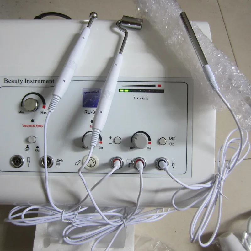 Portalbe 4 in1 High Frequency Spray Vacuum Galvanic Skin Care Spa Beauty Device