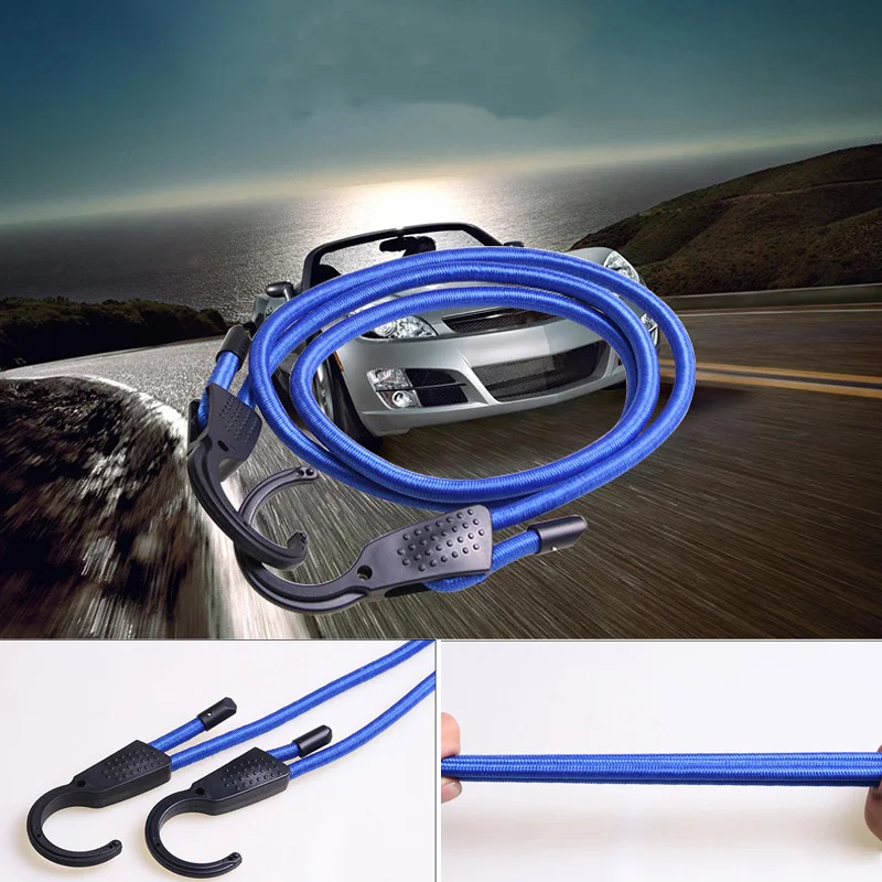 Youwinme Universal Car Elastic Rope Bungee Cord Shock Strap Stretch Plastic Hook Adjustable Car Luggage Bikes Tie Clothesline