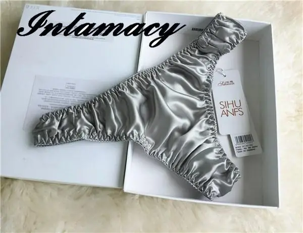 Sexy man t pants 100% pure silk underwear natural silk thong briefs