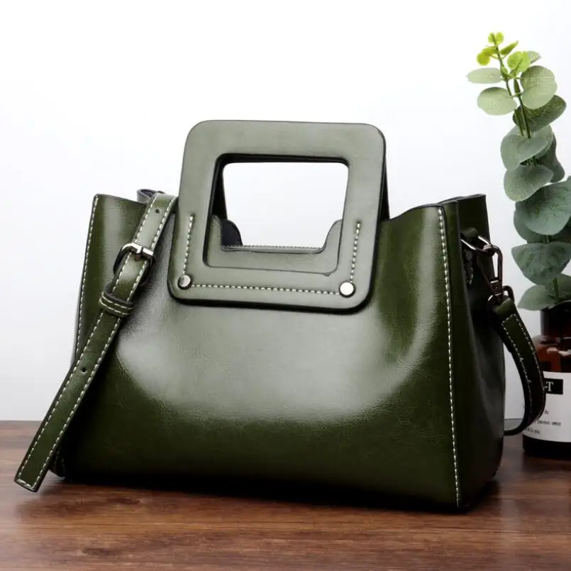 

FoxTail & Lily Oil Wax Cowhide Women Tote Shoulder Bag Genuine Leather Ladies Small Handbags 2023 Brand Designer Crossbody Bags