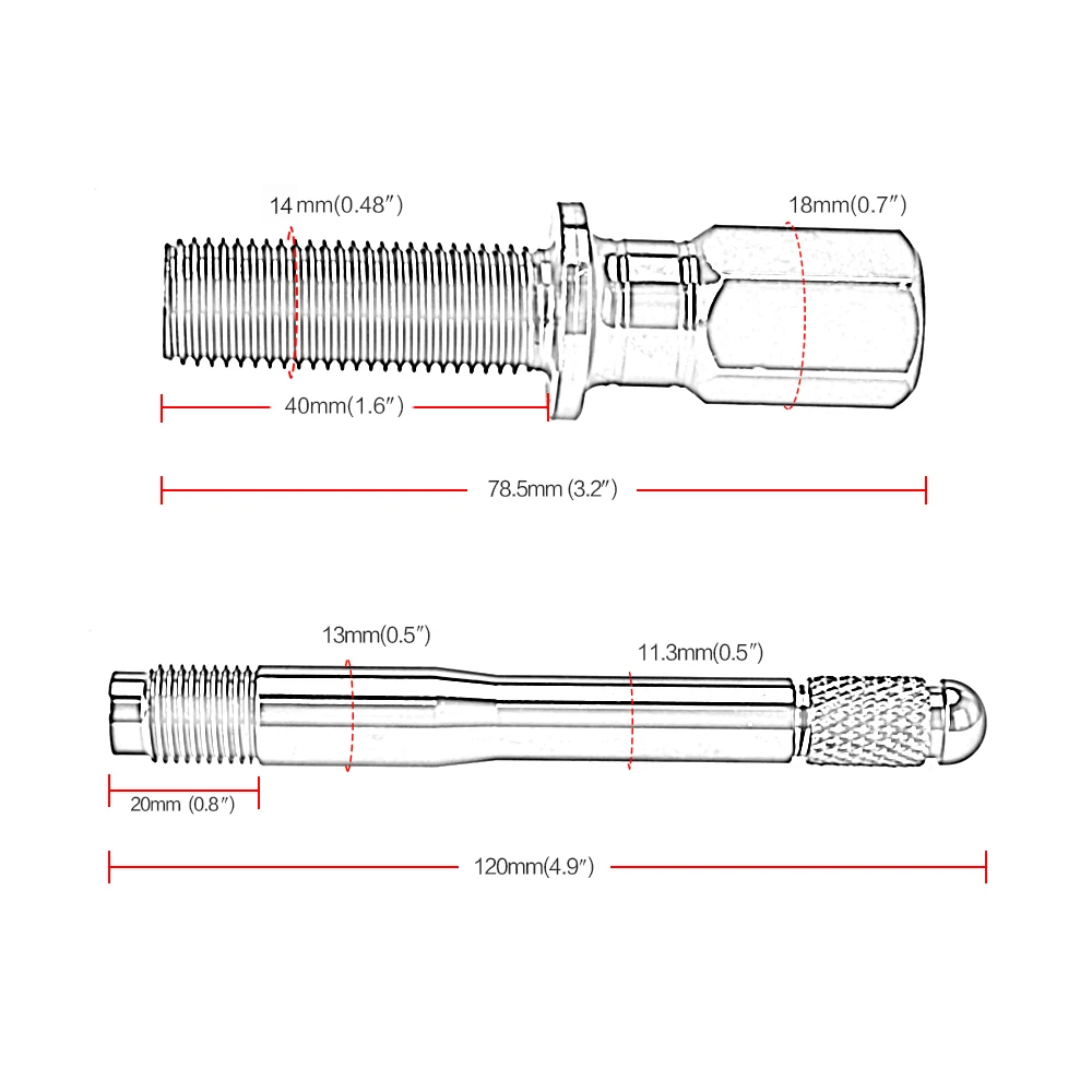 20PCS Colorful Taper Seat Safety Car Wheel Bolts Stud  Wheel Nuts For M14x1.5 M14x1.25 M12x1.5 M12x1.25 YC101472-YC101475