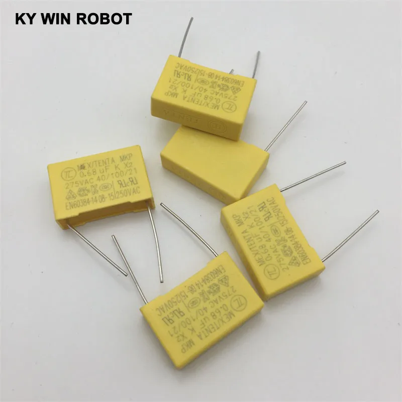 5pcs spacing 22MM 275V 684K 0.68UF 680NF safety capacitor