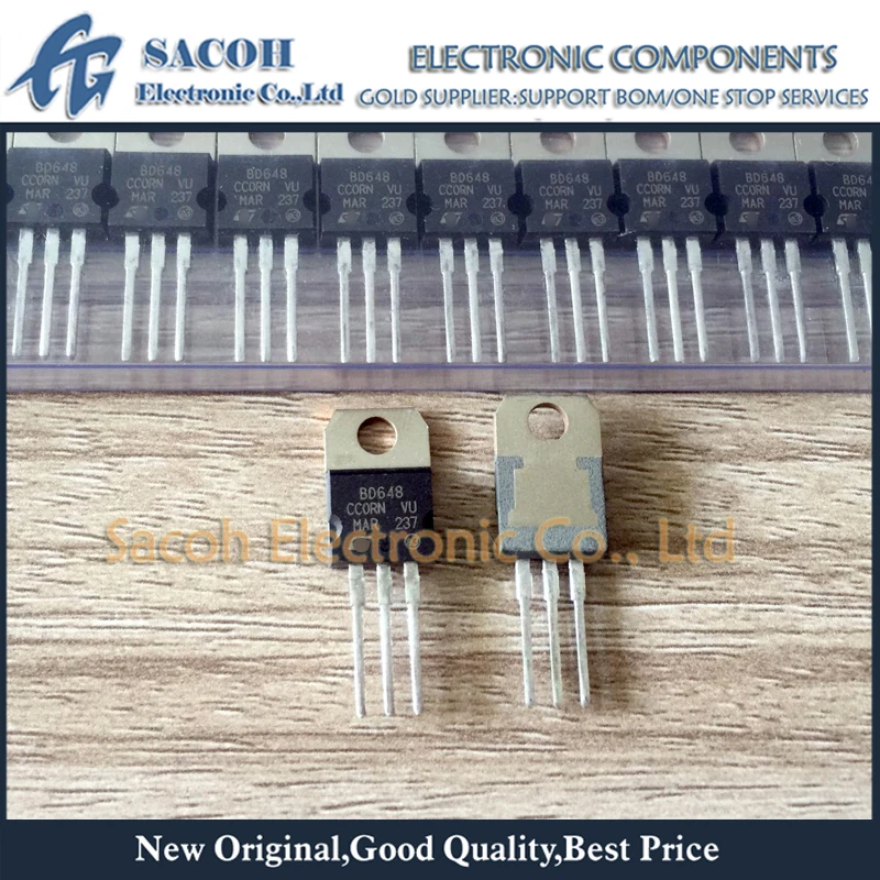 

New Original 10Pcs/Lot BD648 OR BD646 TO-220 8A 100V PNP Silicon Power Darlintons Transistor