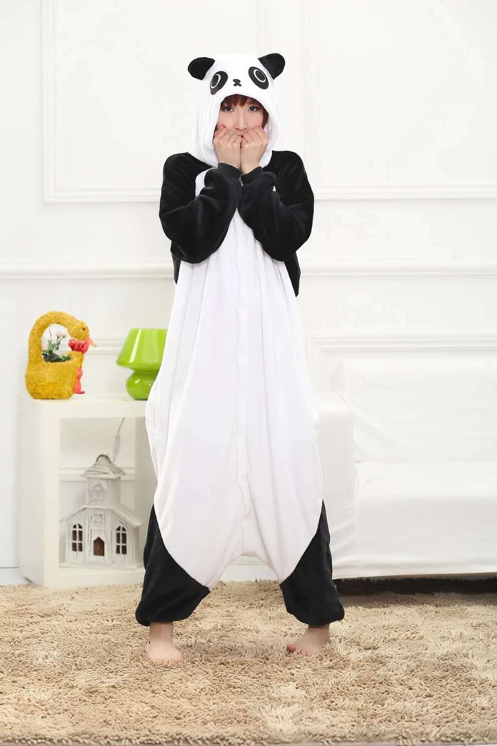 Kung Fu Panda Sleepwear Pajamas Anime Cosplay Costume Flannel Pijama Warm Winter Night Wears Pajama Sets