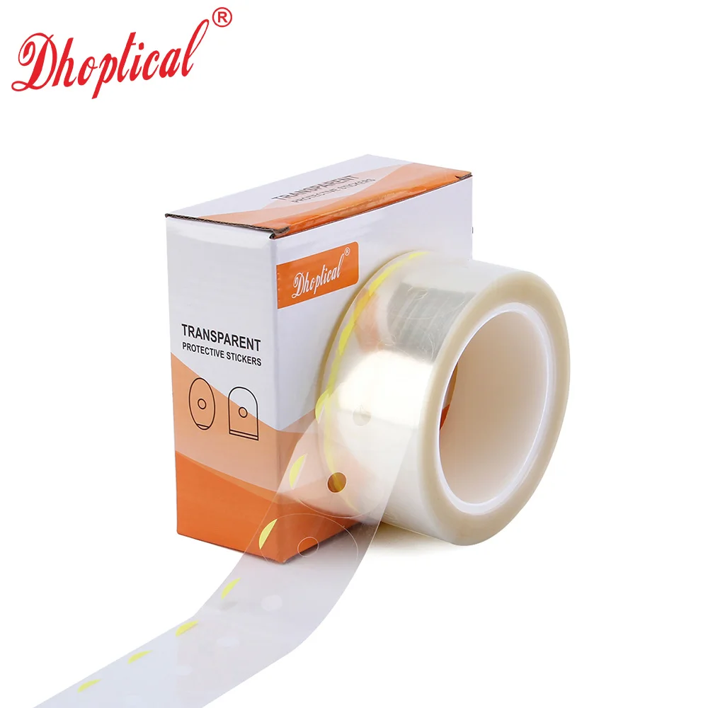 Glasses transparent paste 1000pcs/roll 2 diffrernt model avoid run axis lens processing use glasses accessories