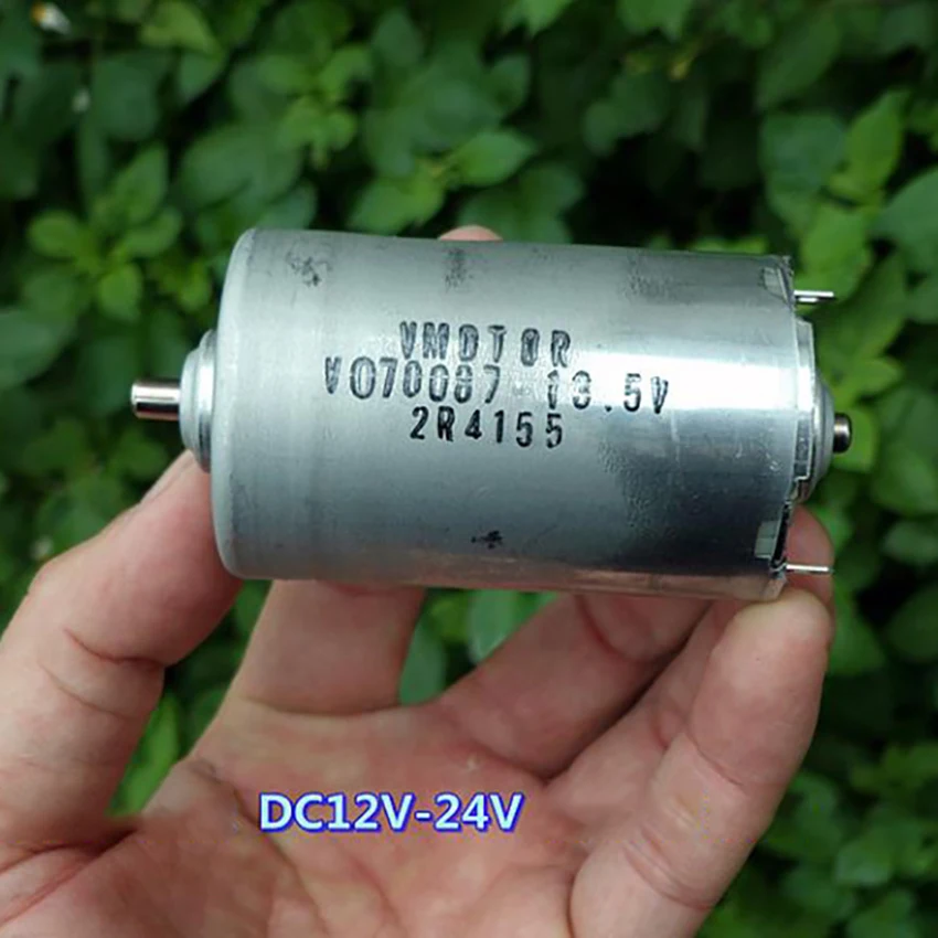 775 Model DC12V-24V Micro Motor 0.6A 6700 RPM High Torque Front Ball Bearing Electric Machine Dia 42mm Miniature Motors