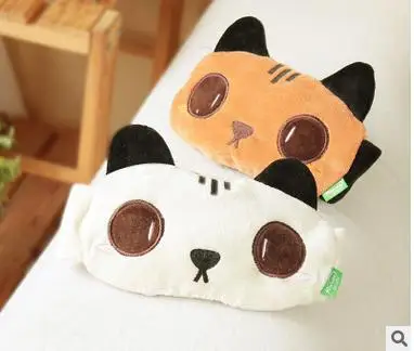 Cute cartoon eye mask protection anime sleep shading to alleviate fatigue lunch break nerves breathable 18X9cm rice white