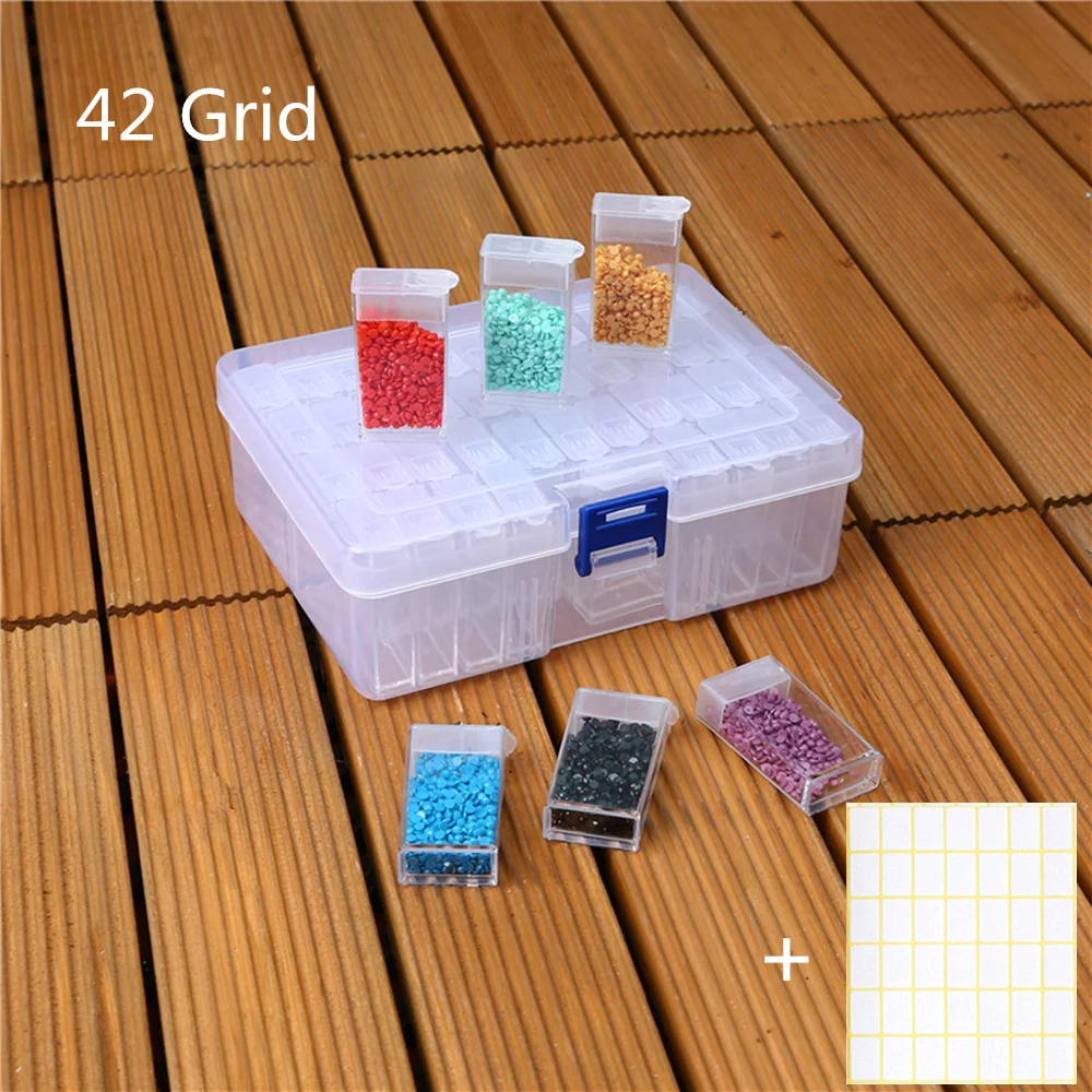 New 42/84/126/168 Bottles Diamond Embroidery Tools Container Storage Box Diamant Painting Holder Diamond painting Box LY892