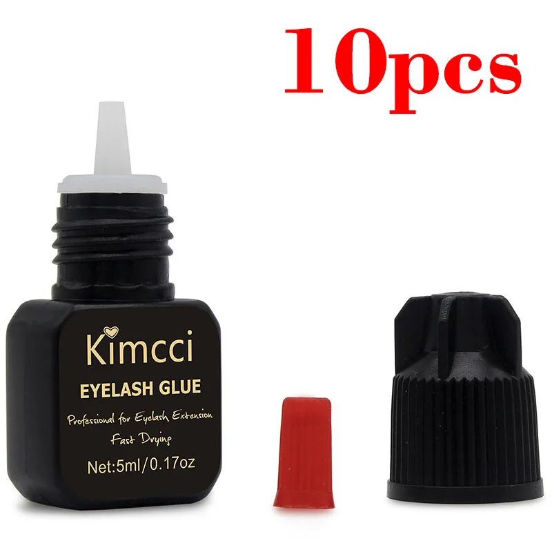 Kimcci 10ml 10pcs/lot Individual Eyelash Glue Extension Lashes Adhesive for False Eyelashes Extensions Fast Dry Long Lasting