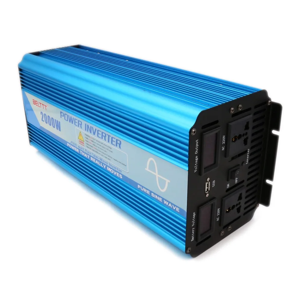 Free Shipping pure sine wave Inverter batterie inverter inverter 2000 watt 12V 220V chinese supplier