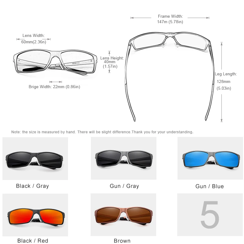 KINGSEVEN Brand Design Fashion Aluminum Magnesium Sunglasses Men Polarized Driving Eyewear For Men UV400 Oculos N7021