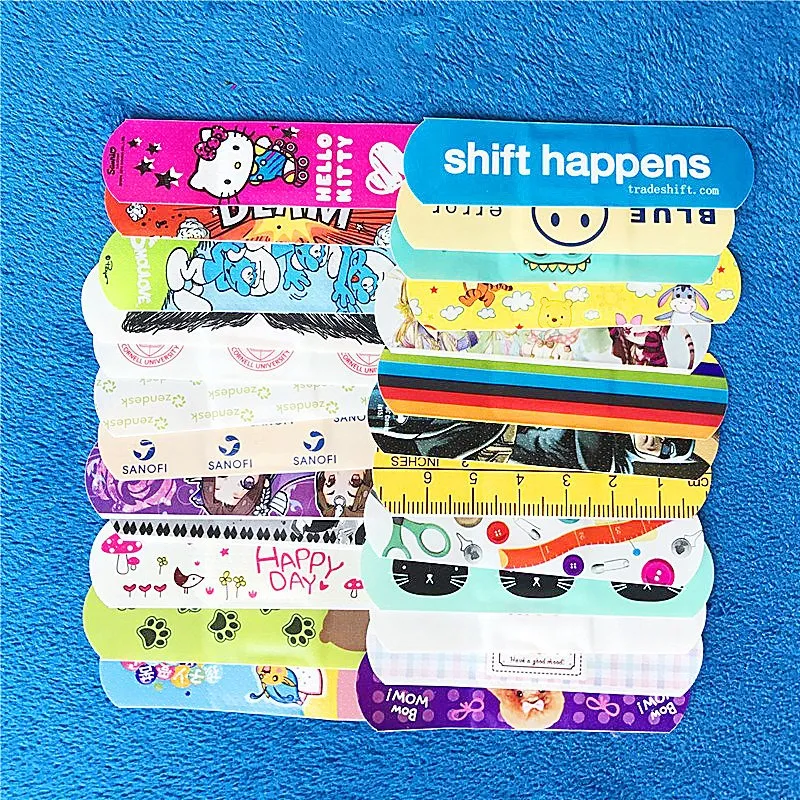 20 Pcs Waterproof Breathable Cute Cartoon Band Aid Hemostasis Adhesive Bandages First Aid Emergency Kit For Kids Children