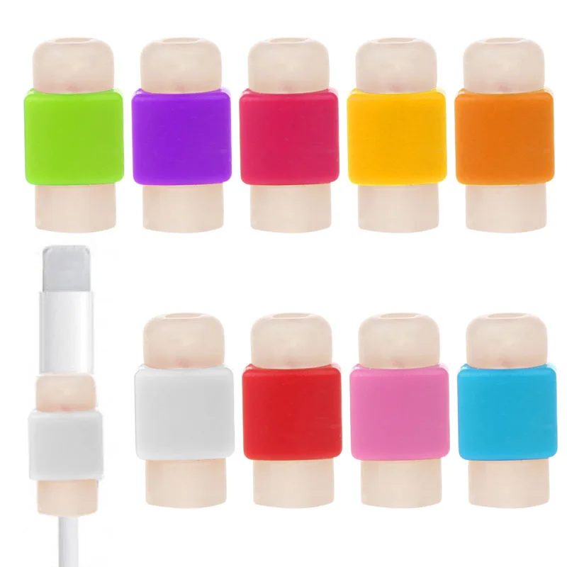 1ชิ้นพลาสติกฟ้าผ่าUSBชาร์จสายเคเบิ้ลS Averม้วนเก็บสายปกป้องกันสาย