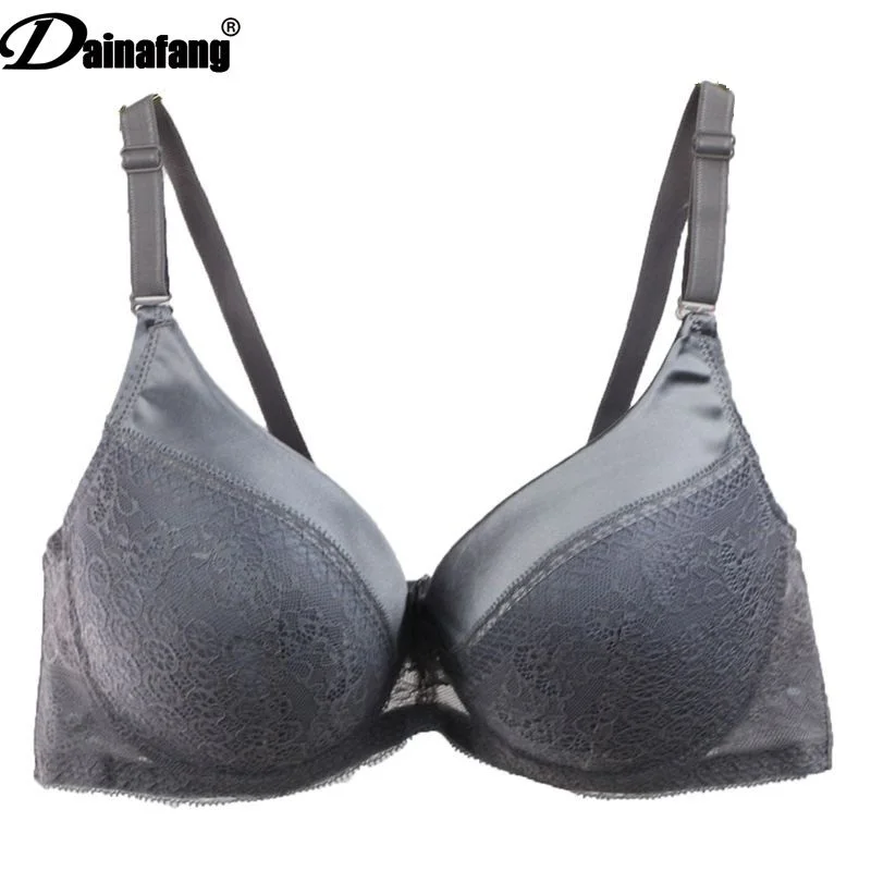 Dainafang Brand New Lingerie Sexy Lace Push Bras For Womens Intimate BCDE Large Embroidery Rich Noble Underwear