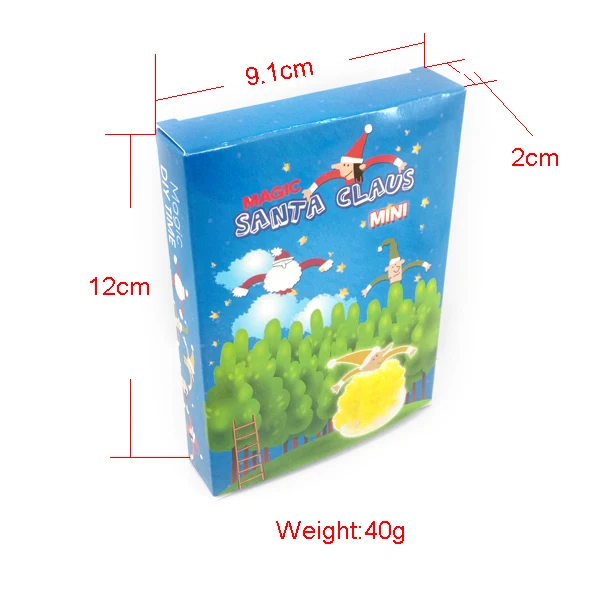 2019 7x9x5cm Colorful Magically Grow Elf Trees DIY Magic Growing Paper Santa Claus Tree Christmas Wizard Science Kids Toys 2PCS