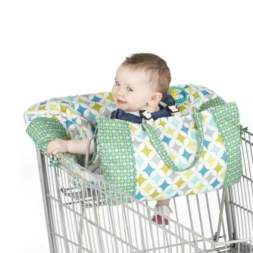 Print Baby Child Supermarket Trolley Dining Chair Protection Antibacterial Safety Travel Cushion Portable Shopping Cart Cushion