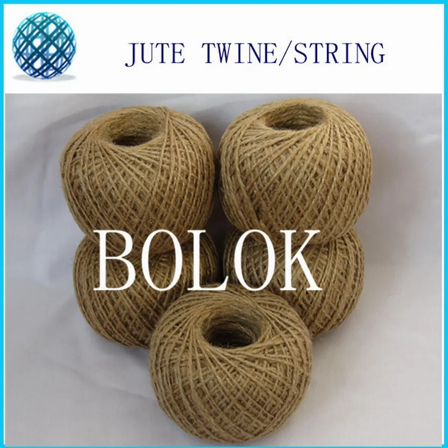 free shipping 150pcs/lot  Natural jute twine (1.5-2mm)110yards/ball (2 ply twisted) raw  jute string, DIY Jute cords