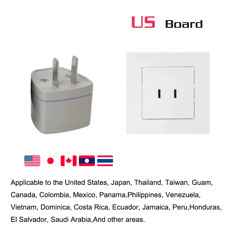 1PC New Arrivals EU UK AU to US Plugs adapter Power Converter Plugs 2 Pin Socket EU to America Travel Charger Adapter Converter