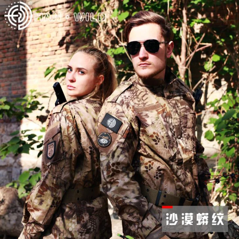 Military Camouflage Hunting Clothes for Men Ghillie Suit Tactical Army Uniform Long Sleeve Army Shirt Hunting Clothing