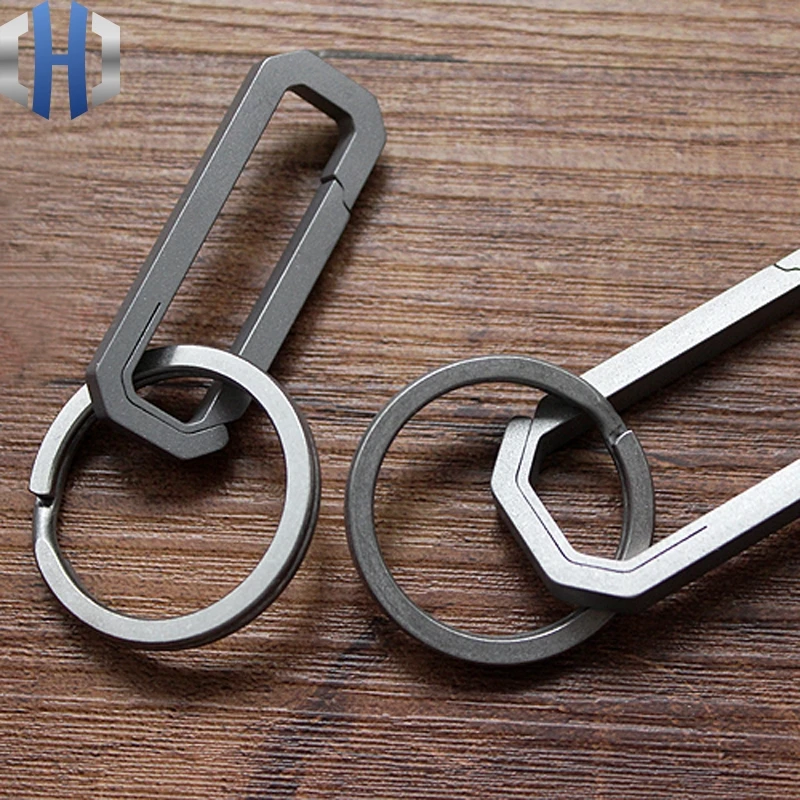 S/L Titanium Alloy Key Ring Hung Buckle Outdoor EDC Tool Keychain Pocket Titanium Buckle