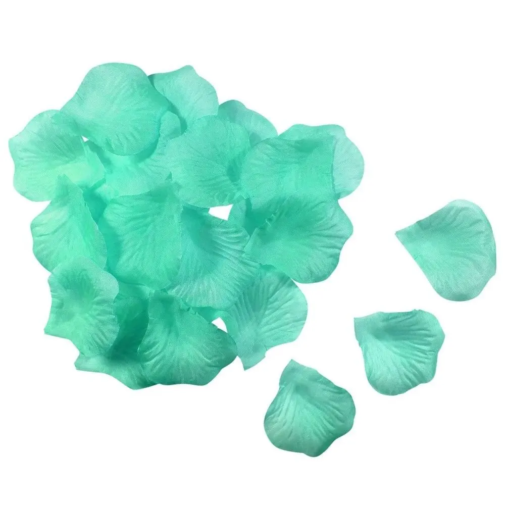 Mint Green and White Artificial Silk Rose Petals, Wedding Confetti, Mixed Color Petals, Valentine's Party, 2000 PCs/Lot