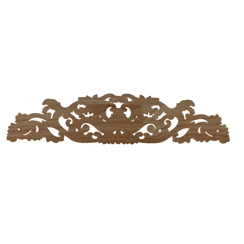 VZLX Classic Wood Applique Wooden Carved Onlay Woodcarving Decal For Home Decoration Accessories Furniture Door Decor Sculptures