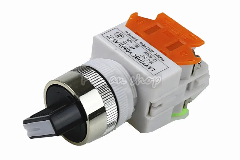 ;A7(PBCY090)LAY37 AC 660V 10A 4 Terminals Select Selector Switch 22mm 7/8