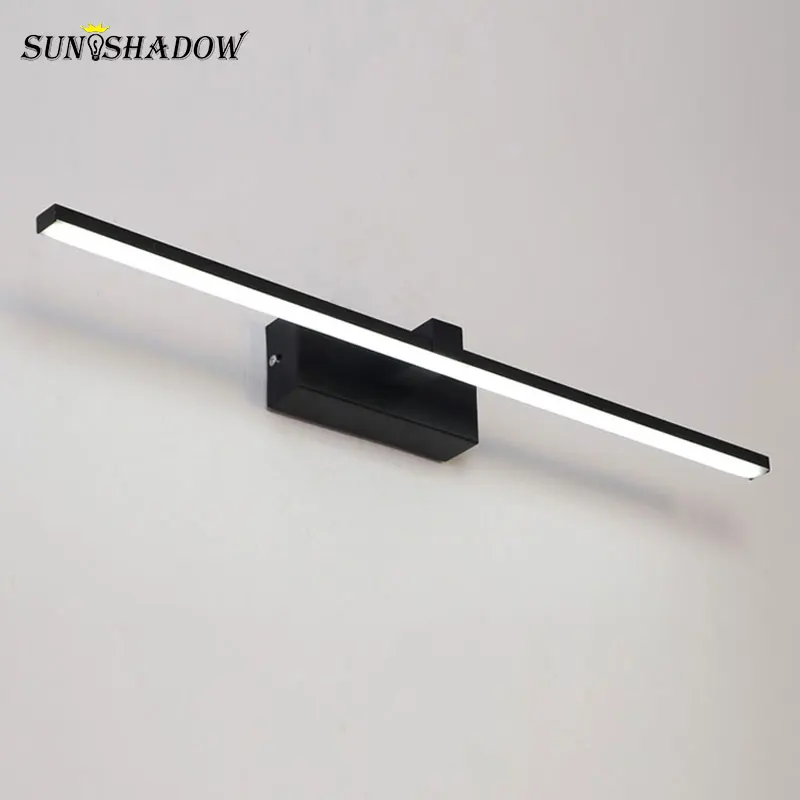 Bathroom Mirror Front Light Modern Led Wall Light Black&White Luminaires Sconce Led Wall Lamp L40 60 80 100 120cm Bathroom Lamp