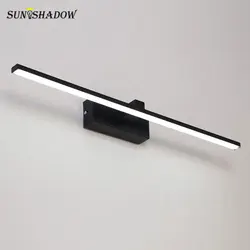 Bathroom Mirror Front Light Modern Led Wall Light Black&White Luminaires Sconce Led Wall Lamp L40 60 80 100 120cm Bathroom Lamp