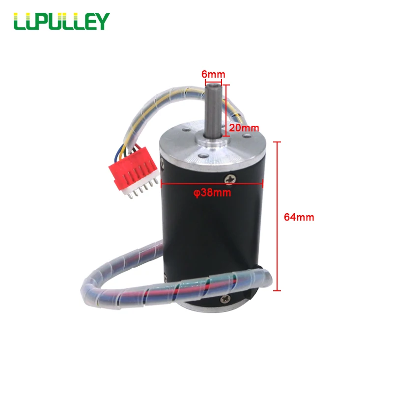 LUPULLEY DC Gear Brushless Motor 12V 24V High Speed BLDC-38SRZ-S Reversible Rotation Motors 2000/3000/4000/5000RPM