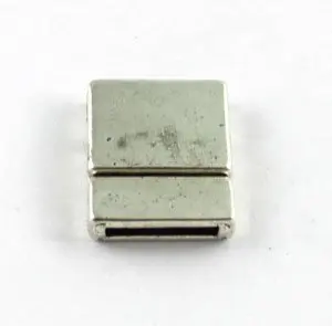 

FREE SHIPPING 15Sets Tibetan silver square magnet clasp for 13x2mm leather cord A10971