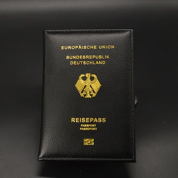 Funda para pasaporte de Alemania, cartera de viaje para mujer, porta pasaporte, Funda de cuero Pu para pasaportes, protector Reisepass Deutschland