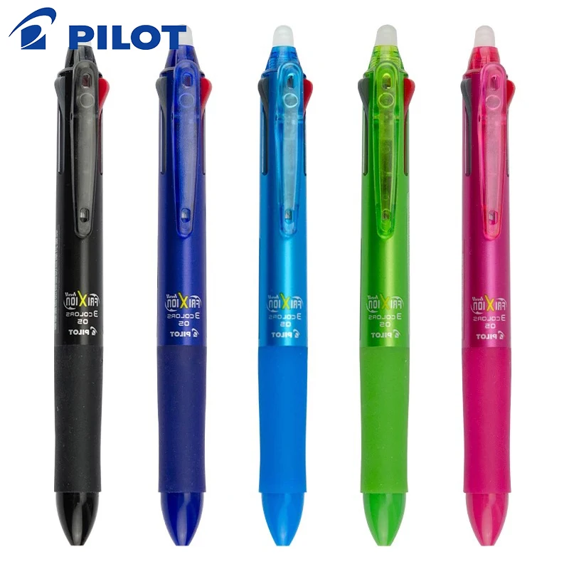 Japan Pilot Frixion Pen 3 in 1 Erasable Gel Pen Multi Colors 0.5 mm LKFB-60EF 0.38 mm LKFB-60UF Pastel Colors Japan
