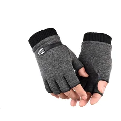 Half Finger Cycling Glove Winter Warm Men Women Sports Climbing Fitness Driving Mitten B50