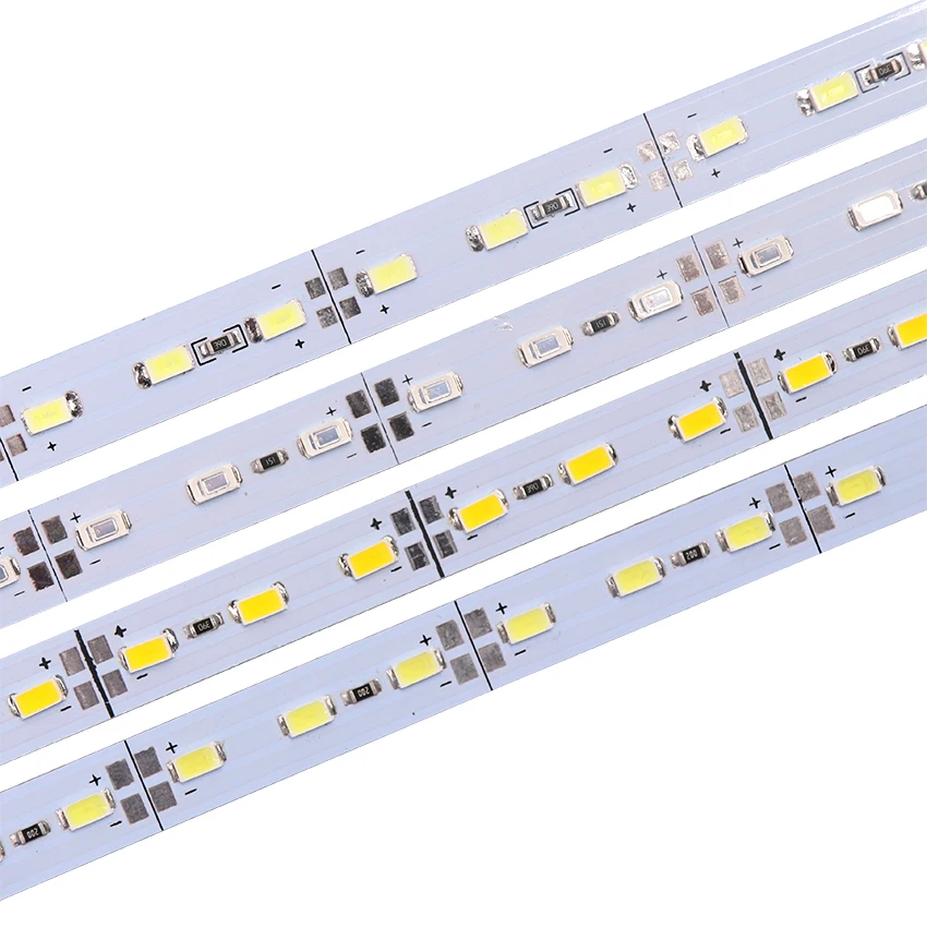 10pcs/lot 12V Hard LED Strip Light 50cm Aluminum LED Bar Light SMD 8520 5630 7020 Rigid Led Light Strip 36leds 72leds Cold White