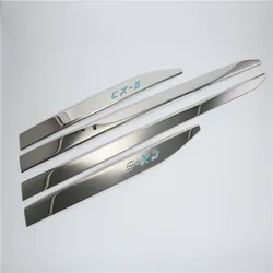 Fit For Mazda CX-5 CX5 2017 2018 Stainless Steel Car Body Scuff Strip Side Door Molding Streamer Cover Trim Car Accessories 4pcs