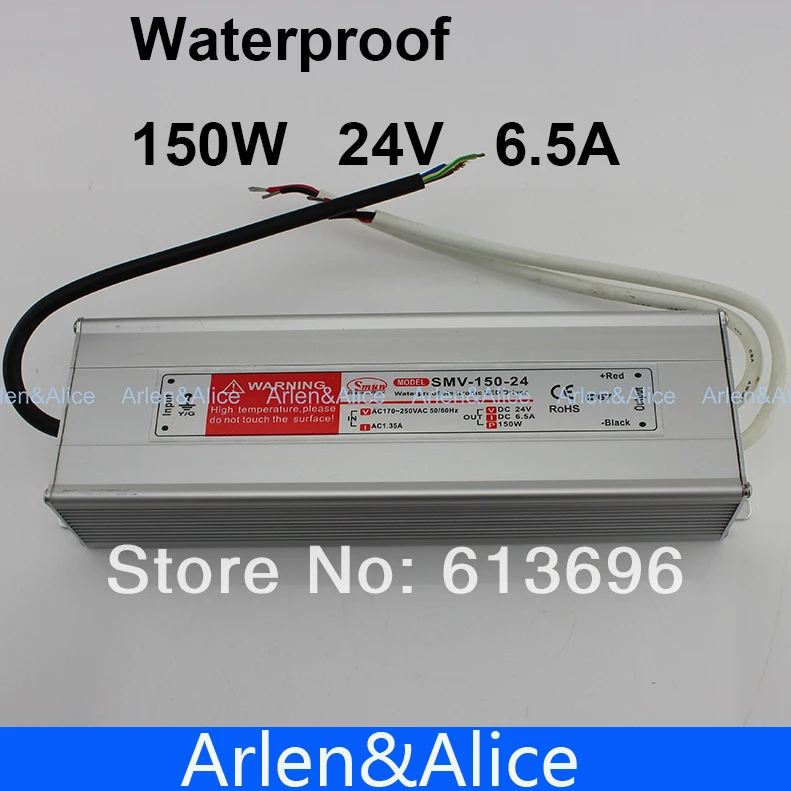 

150W 24V 6.5A Waterproof outdoor Single Output Switching power supply SMPS